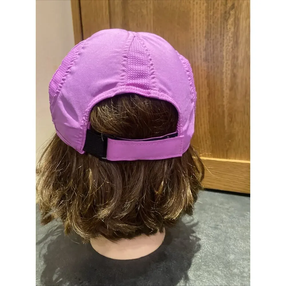 The North Face Hat Adjustable Youth MPurple Lightweight Hiking Running Cap Logo